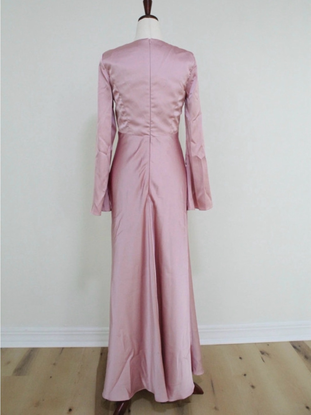 Long Sleeve Dusty Rose Dress - Picture 2 of 7